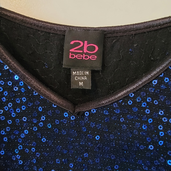 Like New 2b bebe Sequin Tank Top M - Picture 4 of 5
